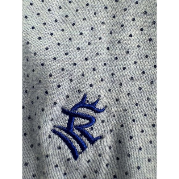 Peter Millar Crown Soft Men Golf Polo Shirt Short Sleeve Blue Polka Dot Large L - Picture 3 of 6